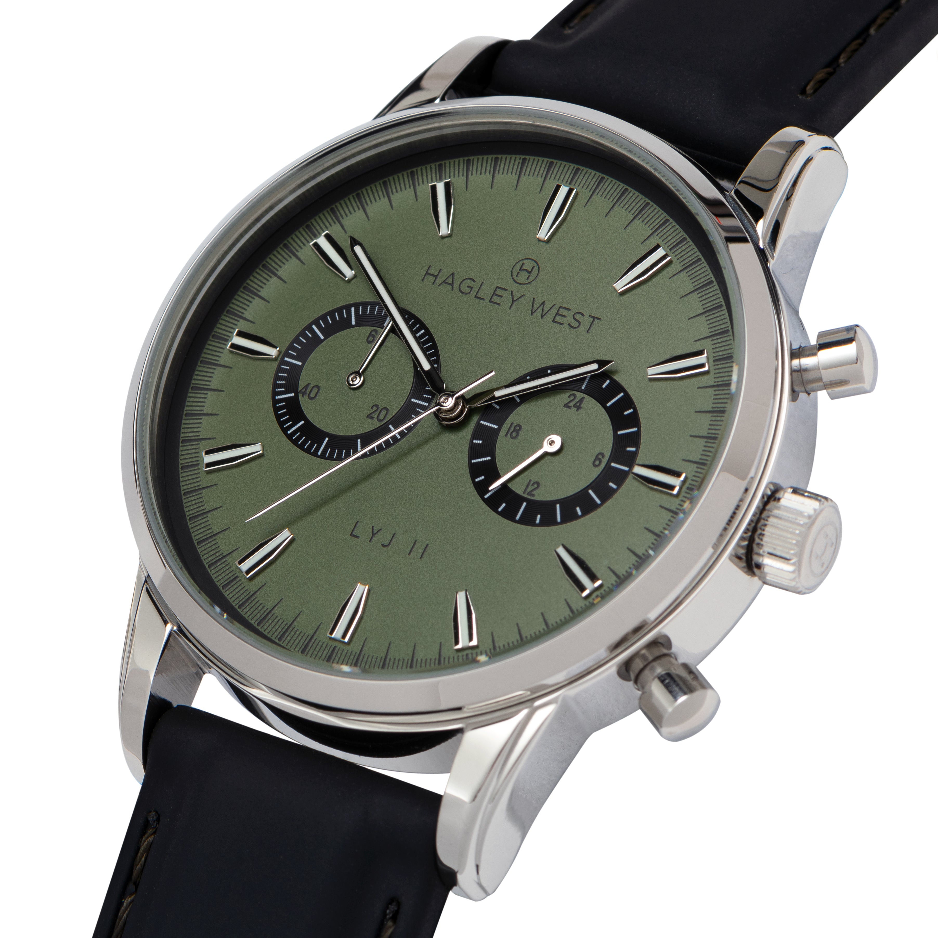 LYJ II Omaha | Green & Silver Watch | Men's Watches | Hagley West